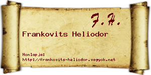 Frankovits Heliodor névjegykártya